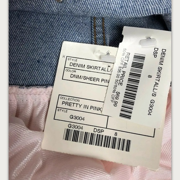 JM original, girl dress, pink and jean, size 8.: - Picture 7 of 8